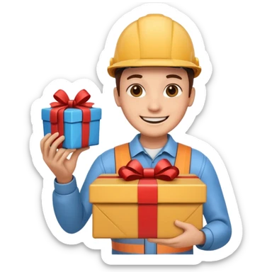 robo gift with an  worker sticker