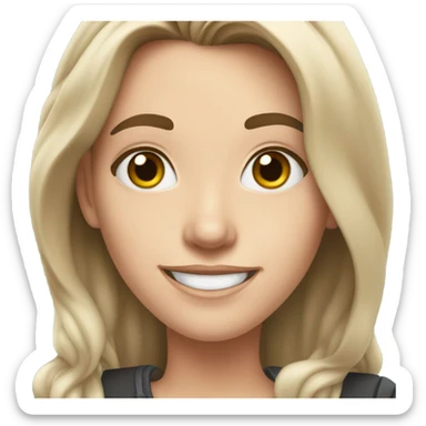 Brunette white Girl taking selfie with her phone sticker