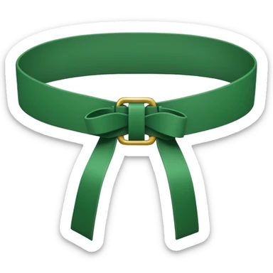 Green karate belt sticker