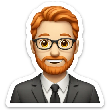 red hair english teacher sticker