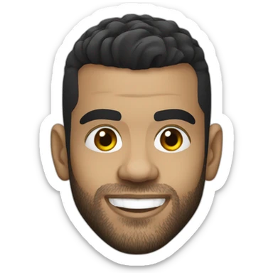 dani alves realistic football player sticker