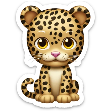 Leopard hello kitty sticker