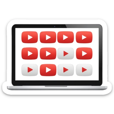 youtube interface in browser sticker