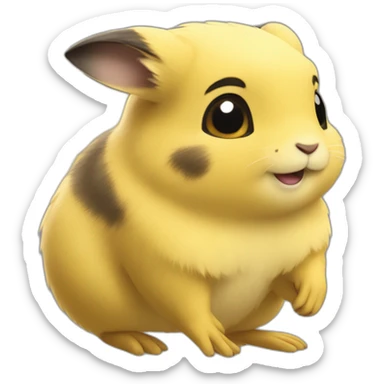 Pika qui se reveille sticker