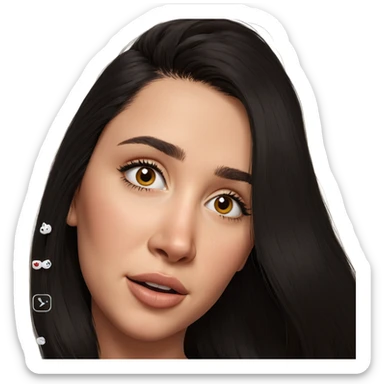 realistic portrait of girl sticker