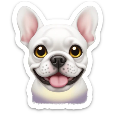 white mischief frenchie  sticker