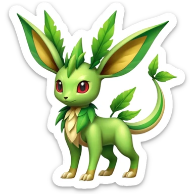 Exotic Tropical Rare Shiny Leafeon-Flygon-Tropius full body sticker