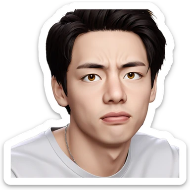 portrait of a stylish man sticker