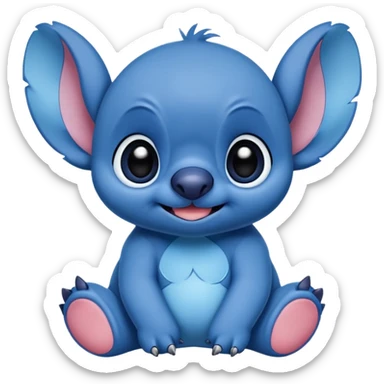 Stitch mignon  vrai  sticker