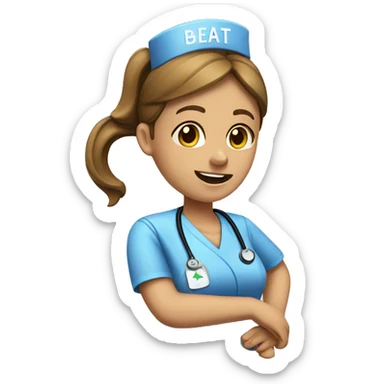 Work injury nurse sticker
