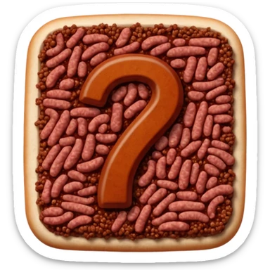 number 7 made of meat sticker