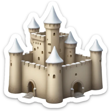 Beige snowy castle  sticker