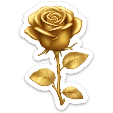 gold rose  sticker