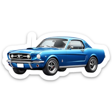 classic car mustang  sticker