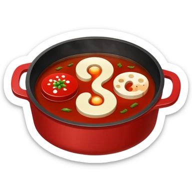 Yin yang hotpot sticker
