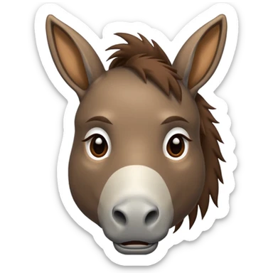 Nauseous donkey sticker