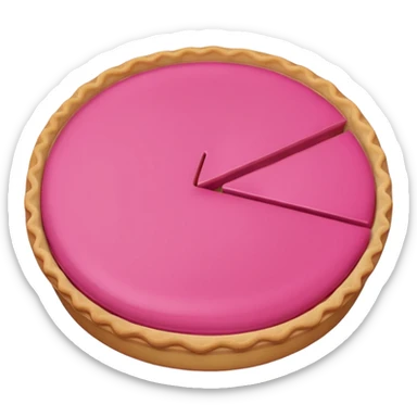 Pie chart pink emoji sticker