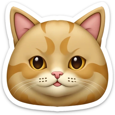 Gato bege dormindo  sticker