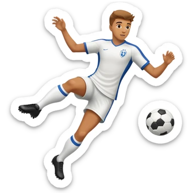 soccer player kicking a ball sticker