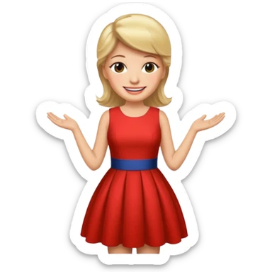 Donald trump in a dress sticker
