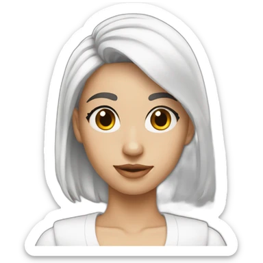 white feminine drake  sticker