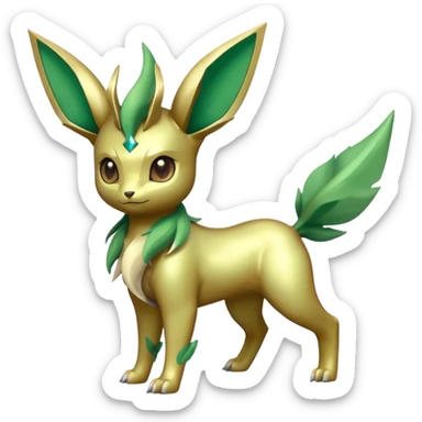 Steel-type Fakémon-Leafeon full body sticker