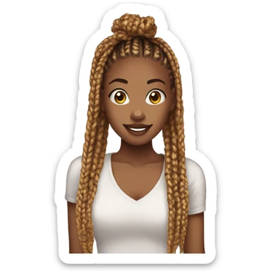 box braids sticker