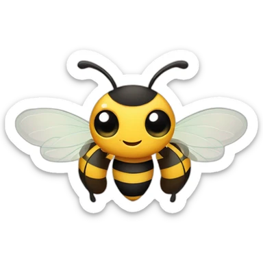 Cute honey bee sticker