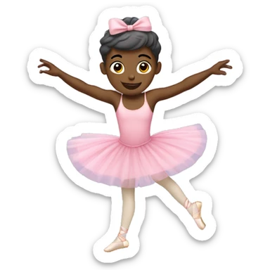 Black guy wearing ballerina tutu dancing sticker
