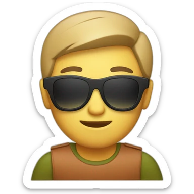 video editor with sunglasses sticker