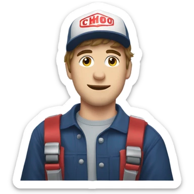 MrBeast wearing a choo-choo sticker