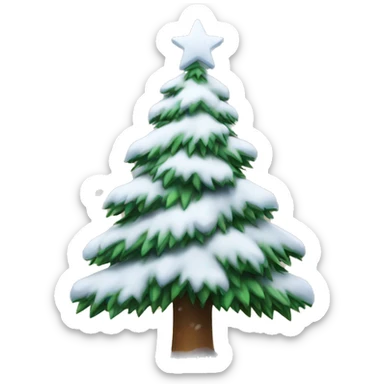 Christmas tree with snow sticker