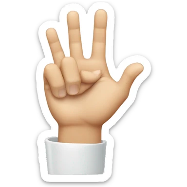 palm with thumb pointing to ring finger sticker