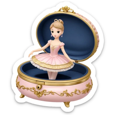 Ballerina Jewelry Music Box sticker