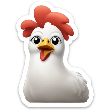 chicken on a cruise ship sticker