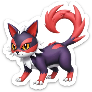 Noibat-Nargacuga-Litten-Torracat-fusion-Fakemon-Pokémon-creature  sticker