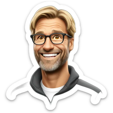Jurgen Klopp smiling gently sticker