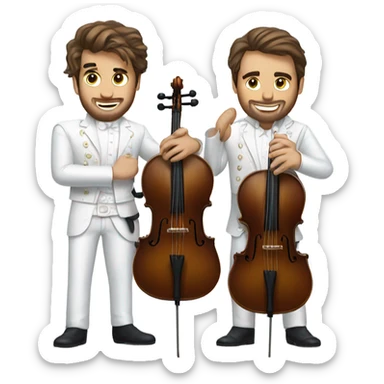 2Cellos in white sticker