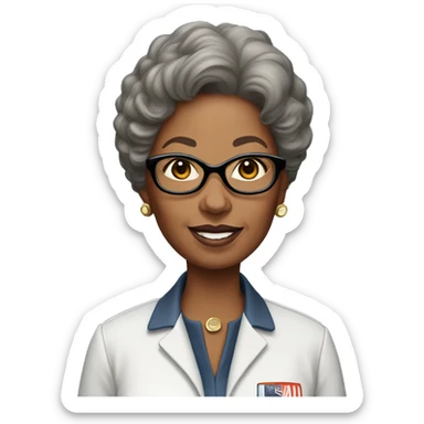 Annie Easley, NASA scientist uniform, unbespectacled sticker