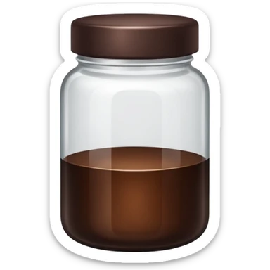 dark brown beauty jars sticker