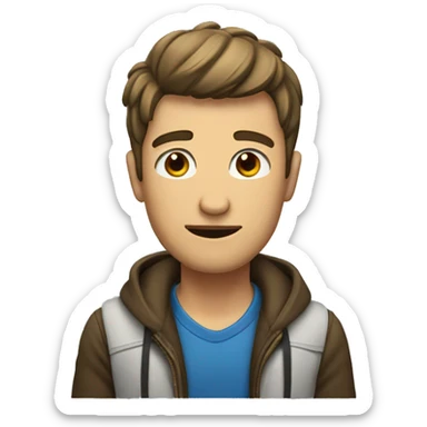 A guy saying dude sticker