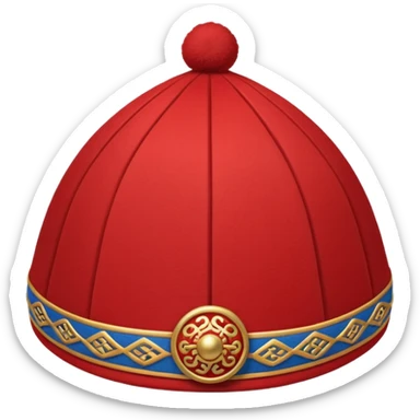 traditional Mongolian hat sticker