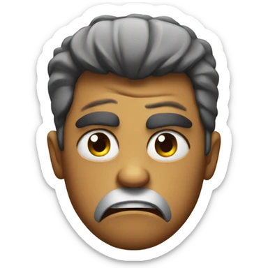 Pissed off face sticker