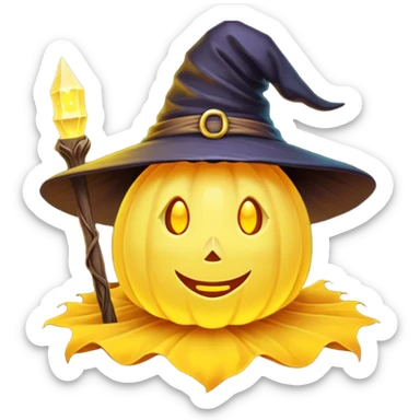 witch stuff yellow sticker