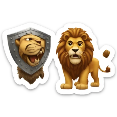 Lion  versus Viking sticker