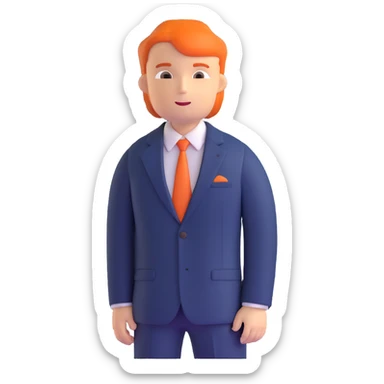 business suit navy blue sticker