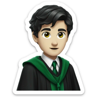 tom riddle in slytherin uniform realistic sticker