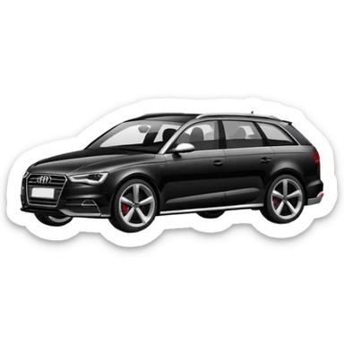 Audi car black wagon sticker