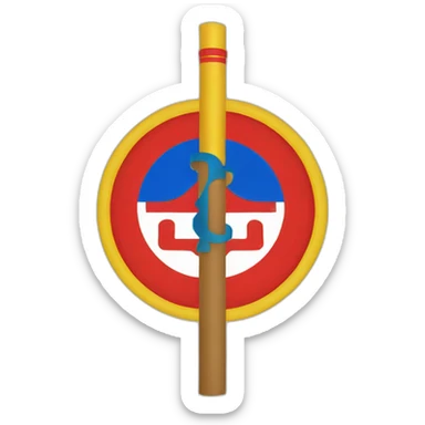 mongol flag sticker