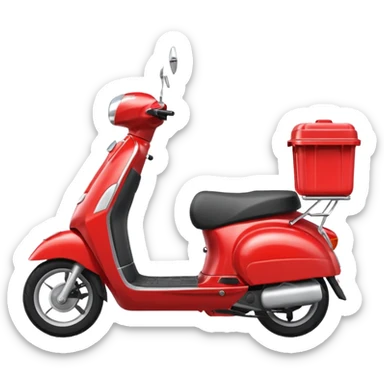 Delivery scooty for food sticker